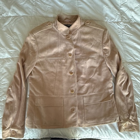 Ellen Tracy Jackets & Blazers - COMPANY By Ellen Tracy 100% Suede Jacket Blazer Beige Size 12 Womens